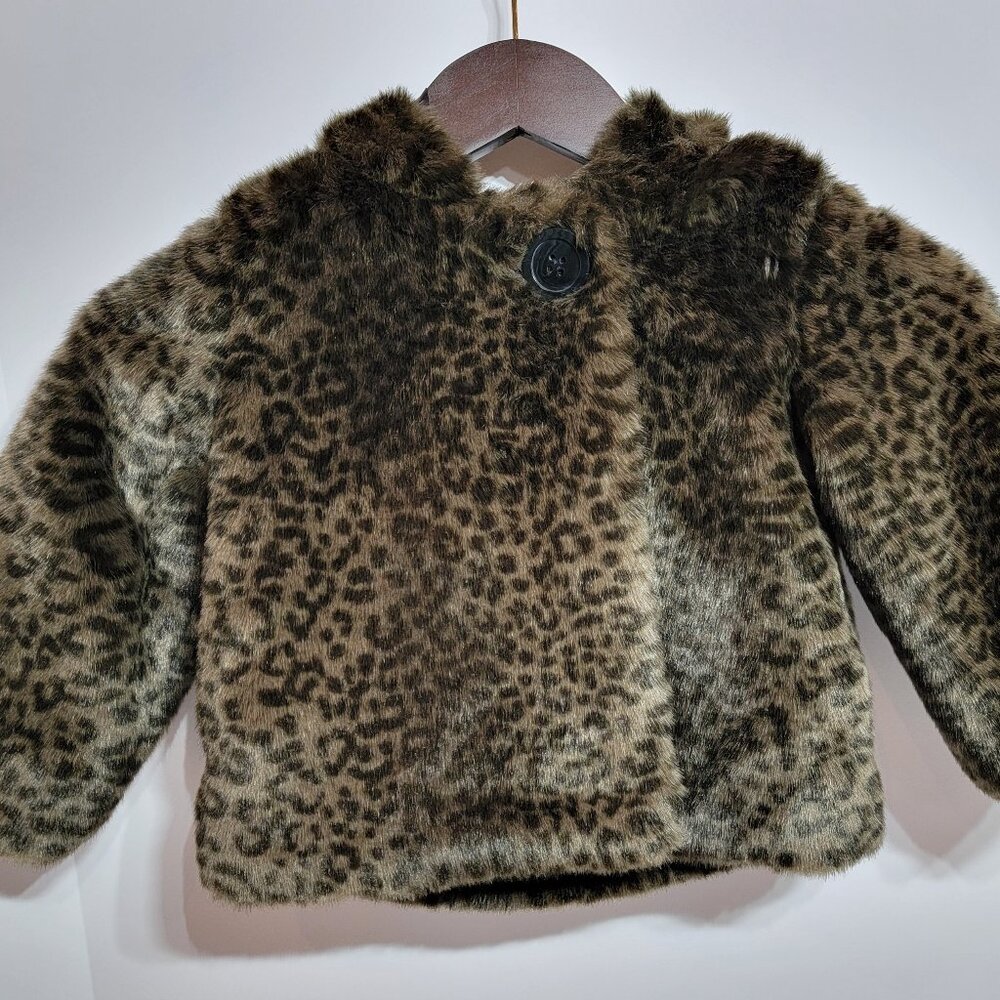 Gap Faux Fur Toddler Wrap Peacoat